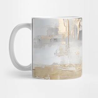 Urban Elegance: Abstract Fusion of Black, White, and Gold Mug